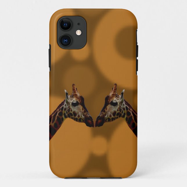 Capa Para iPhone 11 Autoreflexão Girafa, (Verso)