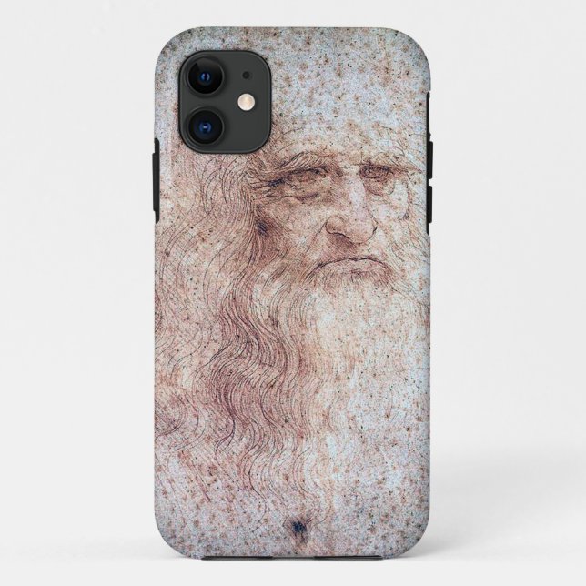 Capa Para iPhone 11 Autorretrato, Leonardo da Vinci (Verso)