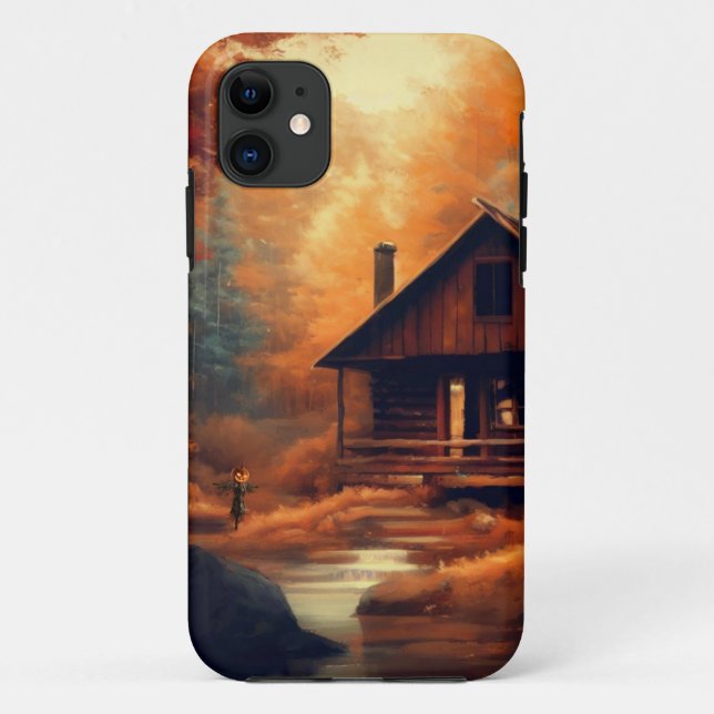 Capa Para iPhone 11 Autumn/Fall/Halloween/pintura russa (Verso)