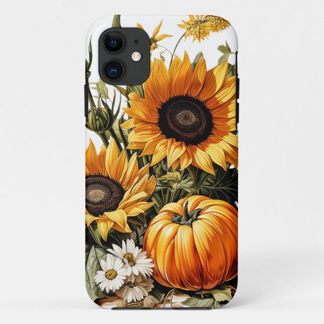 Capa Para iPhone 11 Autumn Falling Deixa Pumpkin (Verso)