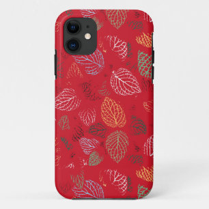 Capa Para iPhone 11 Autumn, Leaves Pattern