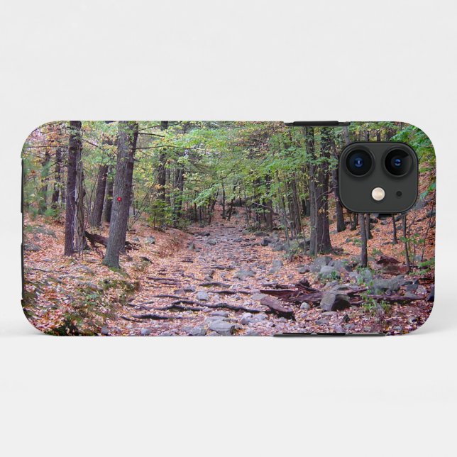 Capa Para iPhone 11 Autumn on Blue Colinas Reservation Red Dot Trail (Verso (horizontal))