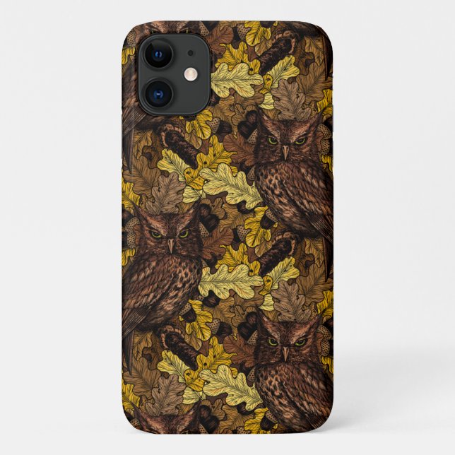 Capa Para iPhone 11 Autumn owls (Verso)