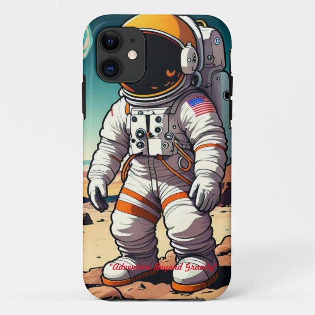 Capa Para iPhone 11 Aventura do Astronauta (Verso)