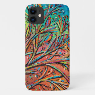 Capa Para iPhone 11 Aves do Sunrise Treetop II