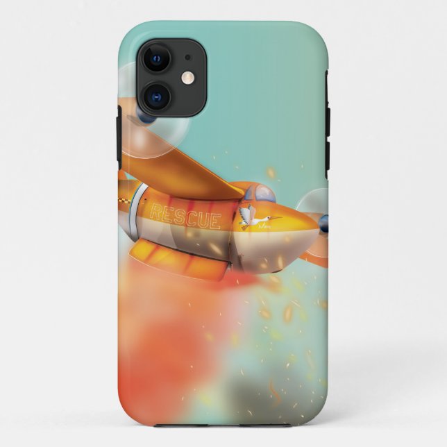 Capa Para iPhone 11 Avião de combate a incêndios Ariel (Verso)