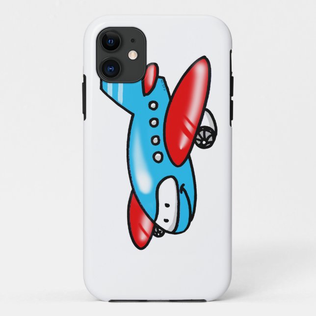 Capa Para iPhone 11 avião dos desenhos animados (Verso)