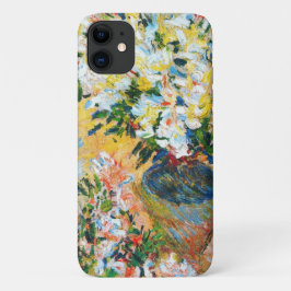Capa Para iPhone 11 Azáleas brancas em Pote Claude Monet flores arte