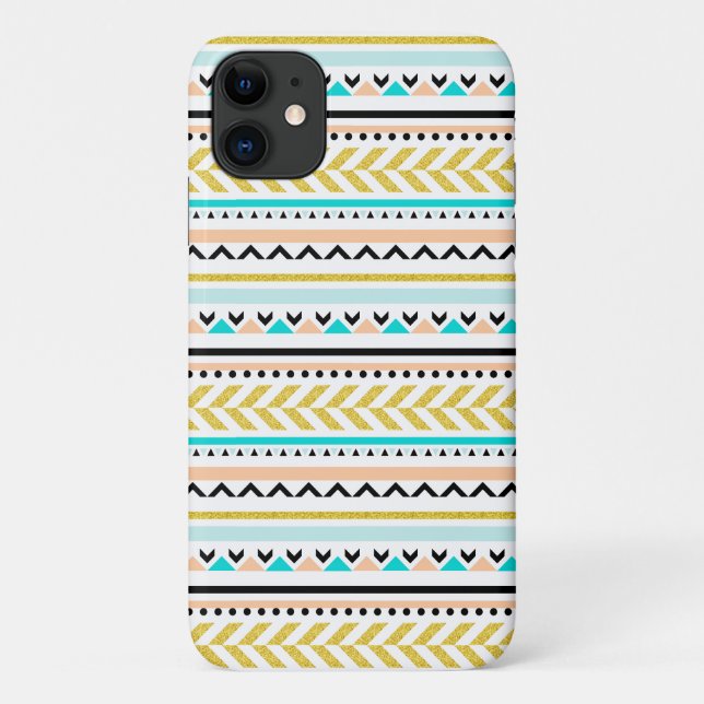 Capa Para iPhone 11 Aztec Geométrico Inspirado Feminino (Verso)