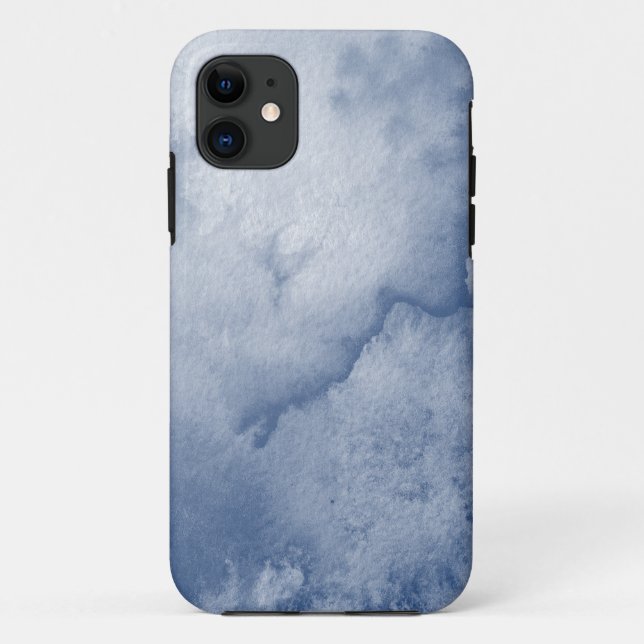 Capa Para iPhone 11 Azul Aquarela (Verso)