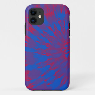 Capa Para iPhone 11 Azul Brilhante e Vermelho Coletor Espiral