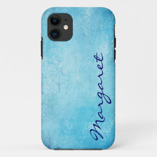 Capa Para iPhone 11 Azul Cheerful Personalizado Cor de Água Azul - Cas