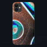 Capa Para iPhone 11 Azul-cobre<br><div class="desc">A arte digital abstrato assemelha-se a uma superfície brilhante 3D de cobre martelado com buracos perfurados até um plano azul de azure de existência...  Ou algo assim. Deixe sua mente vagar... </div>