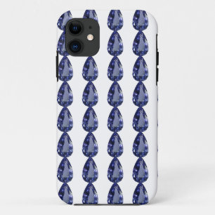 Capa Para iPhone 11 Azul de apphire em forma de pera