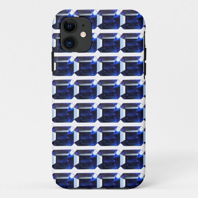 Capa Para iPhone 11 Azul de apphire retangular (Verso)