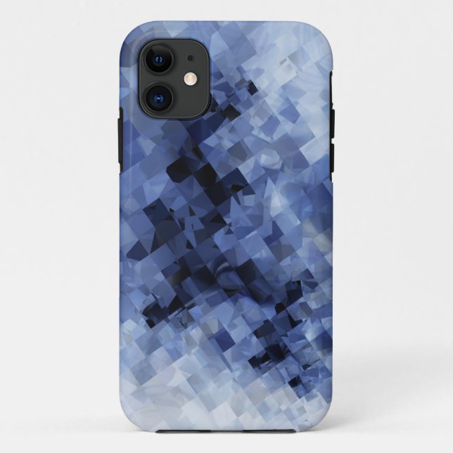 Capa Para iPhone 11 Azul esquadrado (Verso)