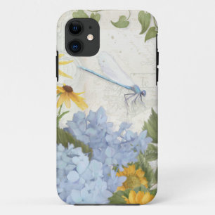 Capa Para iPhone 11 Azul Floral Hidrídrica Amarelo Dragonmosca
