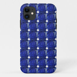 Capa Para iPhone 11 Azul Gemstone Sapphire Quadrado