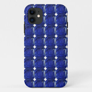 Capa Para iPhone 11 Azul Gemstone Sapphire Quadrado