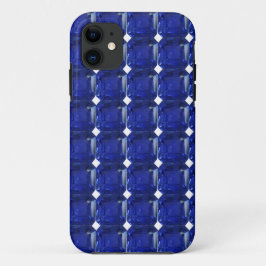 Capa Para iPhone 11 Azul Gemstone Sapphire Quadrado