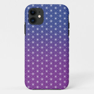 Capa Para iPhone 11 Azul-Impressão tradicional Asanoha japonês