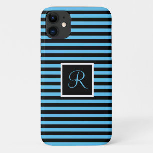 Capa Para iPhone 11 Azul inicial e preto personalizados com distribuiç
