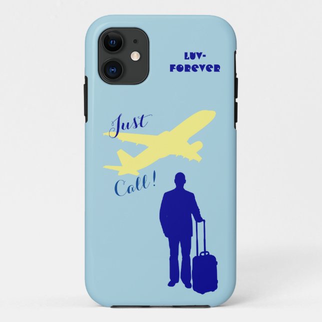 Capa Para iPhone 11 Azul Luv Forever (Verso)