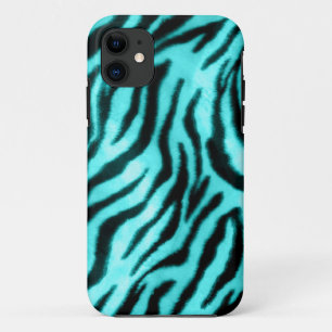 Capa Para iPhone 11 Azul peludo da zebra
