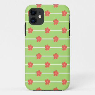 Capa Para iPhone 11 Azulejos Florais Verdes