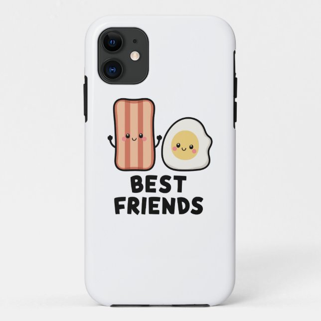 Capa Para iPhone 11 Bacon e Ovos Melhores Amigos (Verso)