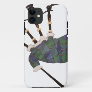 Capa Para iPhone 11 bagpipes escoceses da xadrez