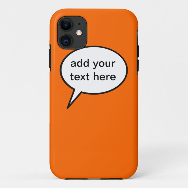 Capa Para iPhone 11 balão de fala de desenho personalizável (Verso)