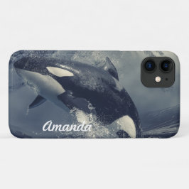 Capa Para iPhone 11 Baleia Assassina Selvagem Saltando
