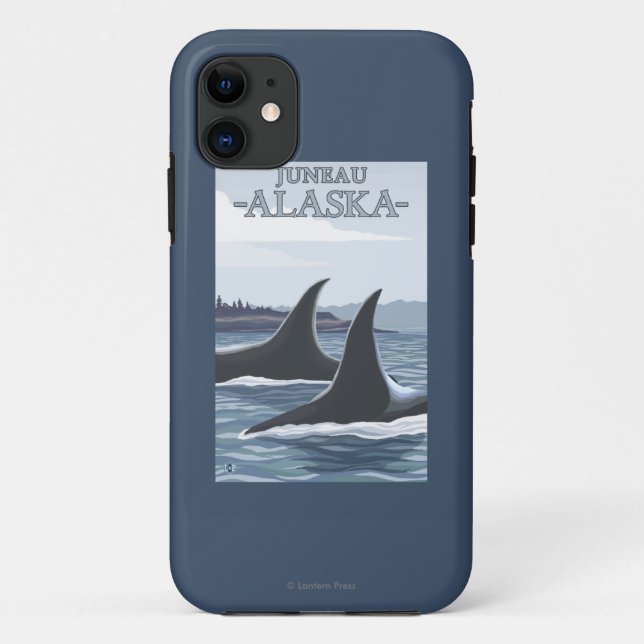 Capa Para iPhone 11 Baleias #1 da orca - Juneau, Alaska (Verso)