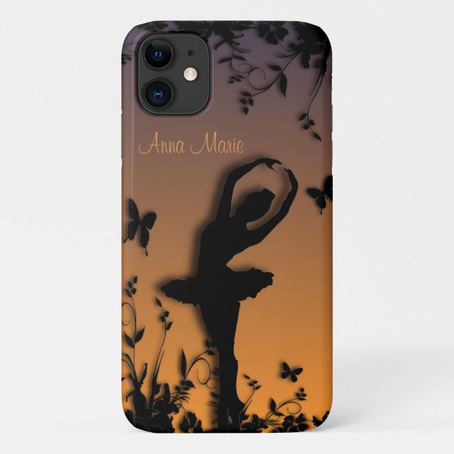 Capa Para iPhone 11 Ballerina no Garden Dusk Personal (Verso)