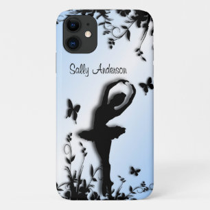 Capa Para iPhone 11 Ballerina no Jardim Azul Pessoal