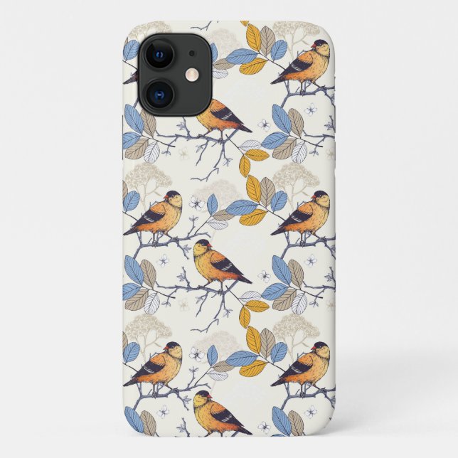 Capa Para iPhone 11 Baltimore Oriole no galho (Verso)