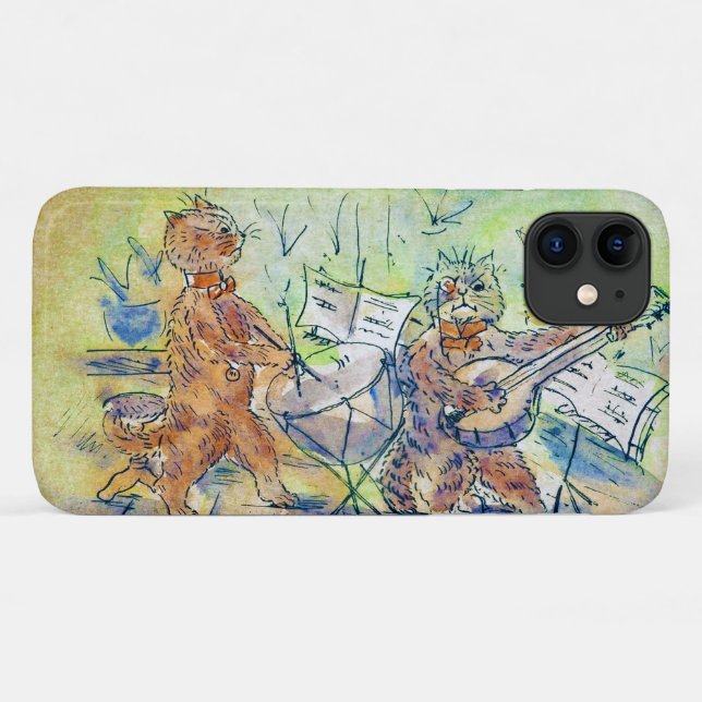 Capa Para iPhone 11 Banda de gatos, Louis Wain (Verso (horizontal))