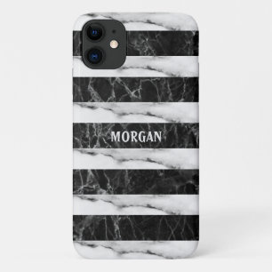 Capa Para iPhone 11 Bandas Com Cinza E Preto Marcado