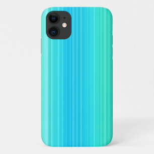 Capa Para iPhone 11 Bandas verdes azuis Abstrato de Pastel