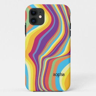 Capa Para iPhone 11 Bandas Vermelhos Coloridas Personalizadas