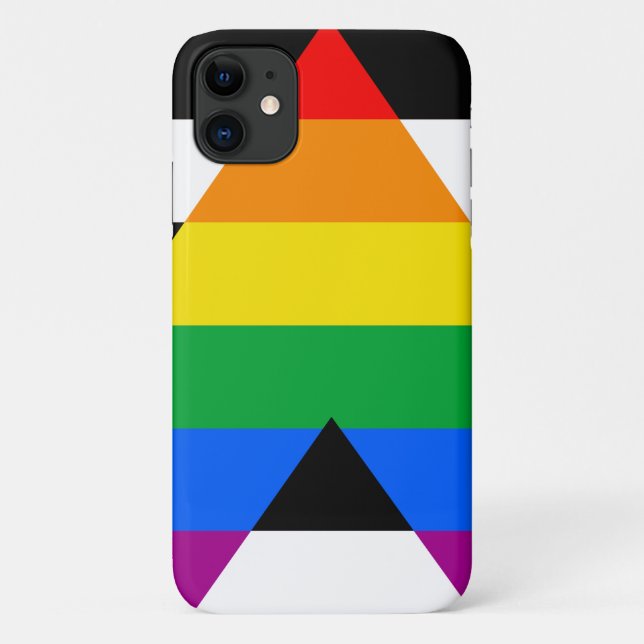 Capa Para iPhone 11 Bandeira Aliada LGBTQ+ (Verso)