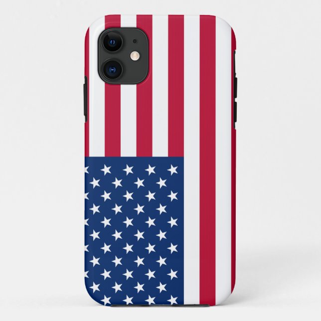 Capa Para iPhone 11 Bandeira América viagem (Verso)