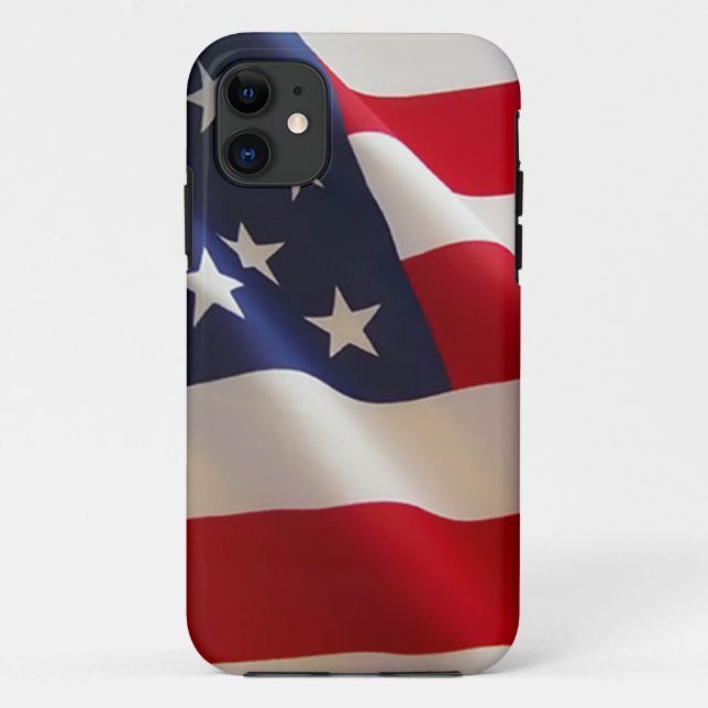 Capa Para iPhone 11 Bandeira Americana (Verso)