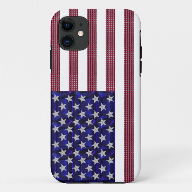 Capa Para iPhone 11 Bandeira Americana (Verso)