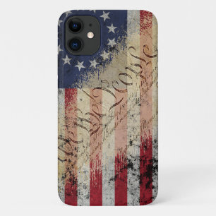 Capa Para iPhone 11 Bandeira Americana de Vintage Betsy Ross