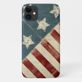 Capa Para iPhone 11 bandeira americana desbotada