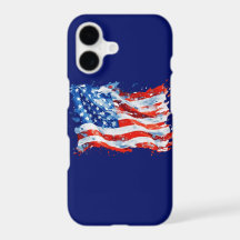Bandeira Americana EUA Aquarela 4 de Julho