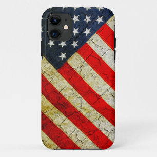 Capa Para iPhone 11 Bandeira americana Grunge