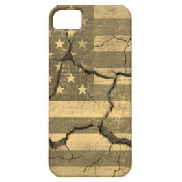 Capa Para iPhone 11 Bandeira Americana na Muralha Cracking Vintage